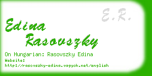 edina rasovszky business card